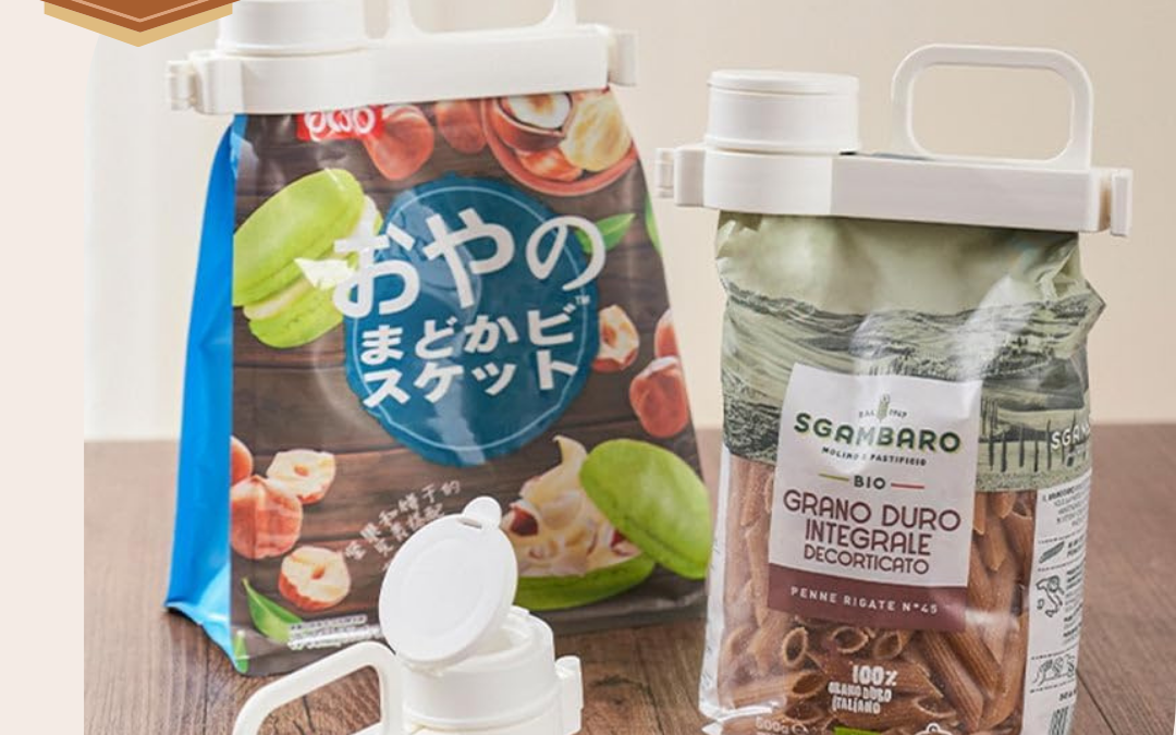 Food Bag Sealing Clip with Pour Spout